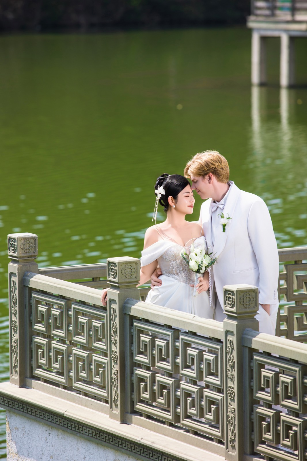 Mary and Lachlan on the bridge