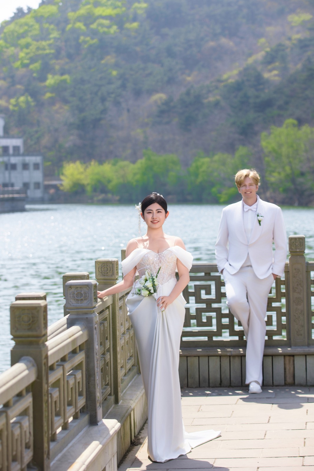 Mary and Lachlan by the lake