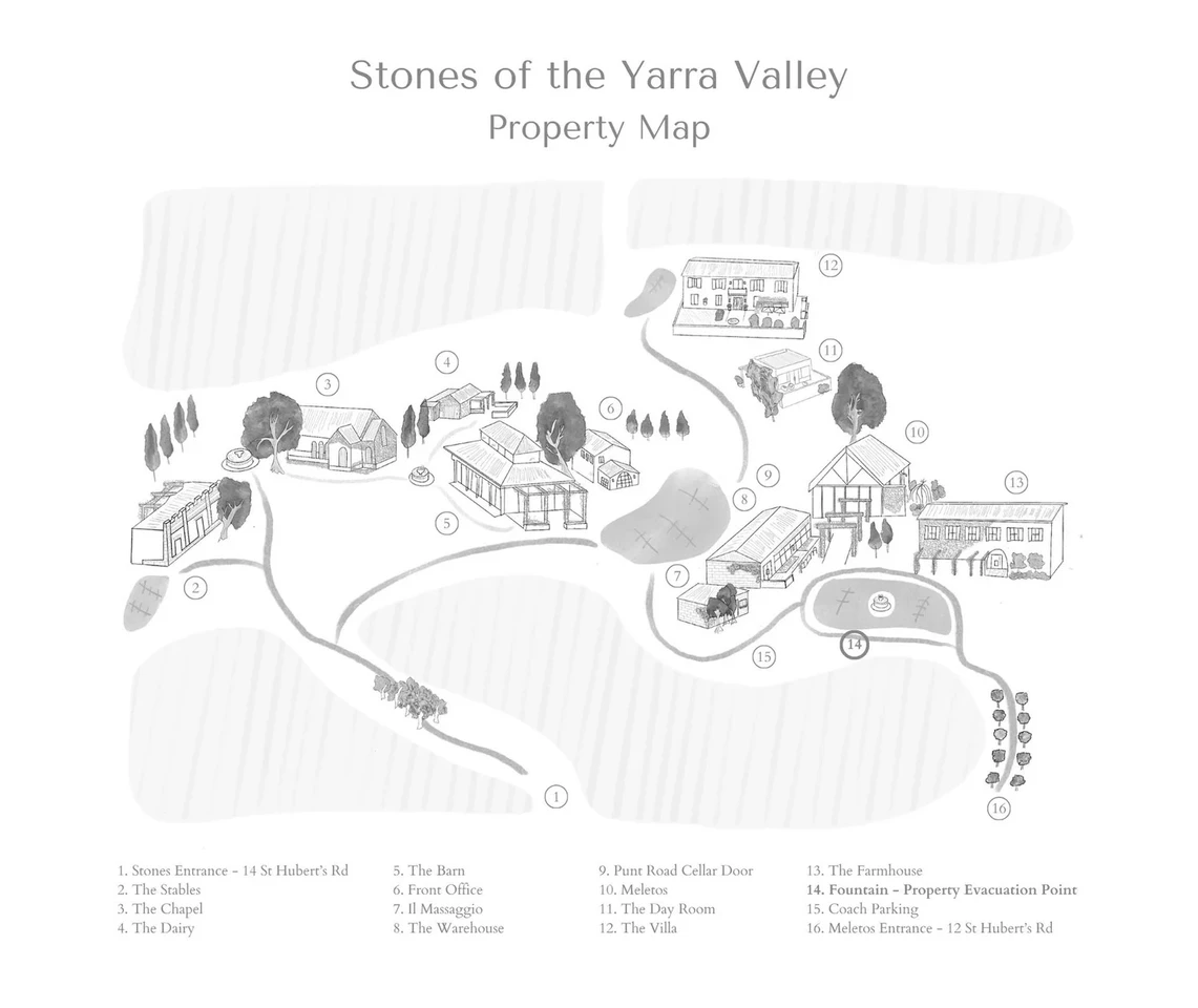 Stones of the Yarra Valley property map